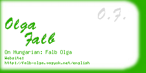 olga falb business card